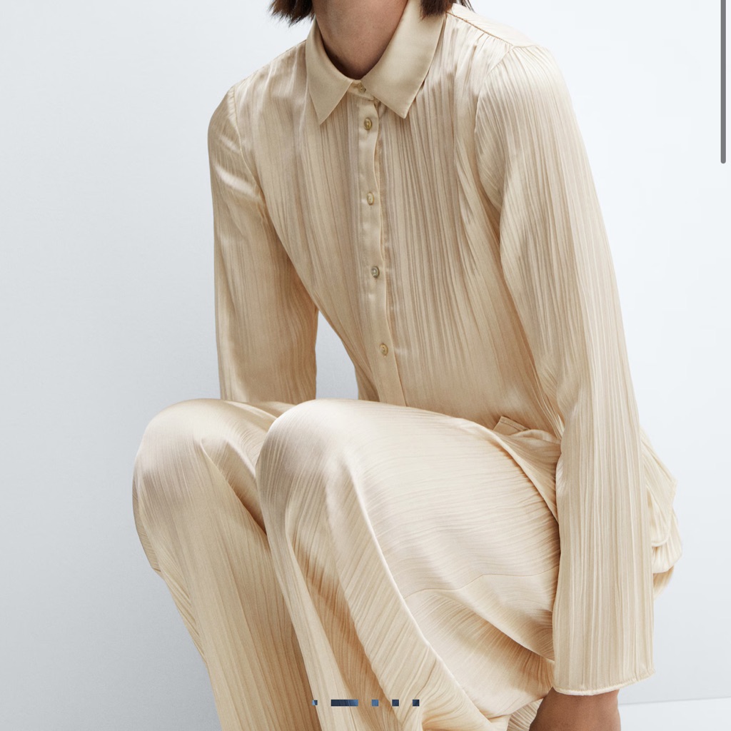 Mango Pleated Satin Set